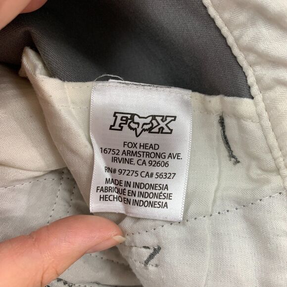 Fox Racing Walking Shorts Mens 28 Ash Gray Flat Front Stretch Cotton Chino - Picture 9 of 13